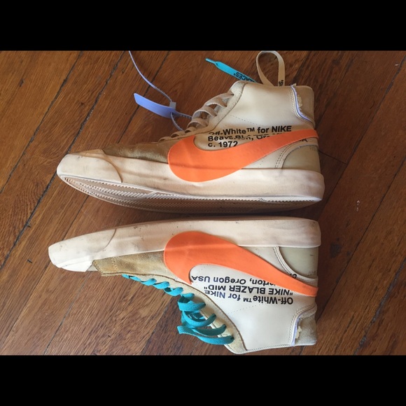 Off White Shoes Used Nike Blazer Mid Offwhite All Hallows Eve Poshmark